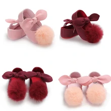 Г. обувь принцессы для новорожденных девочек, Одноцветный с бантом, мягкие детские пинетки для малышей, для маленьких девочек, принцессы, для детей от 0 до 18 месяцев