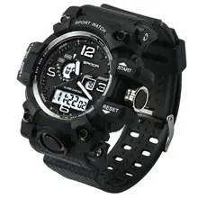 Sanda повседневные мужские часы новые электронные спортивные весы водонепроницаемые мужские часы