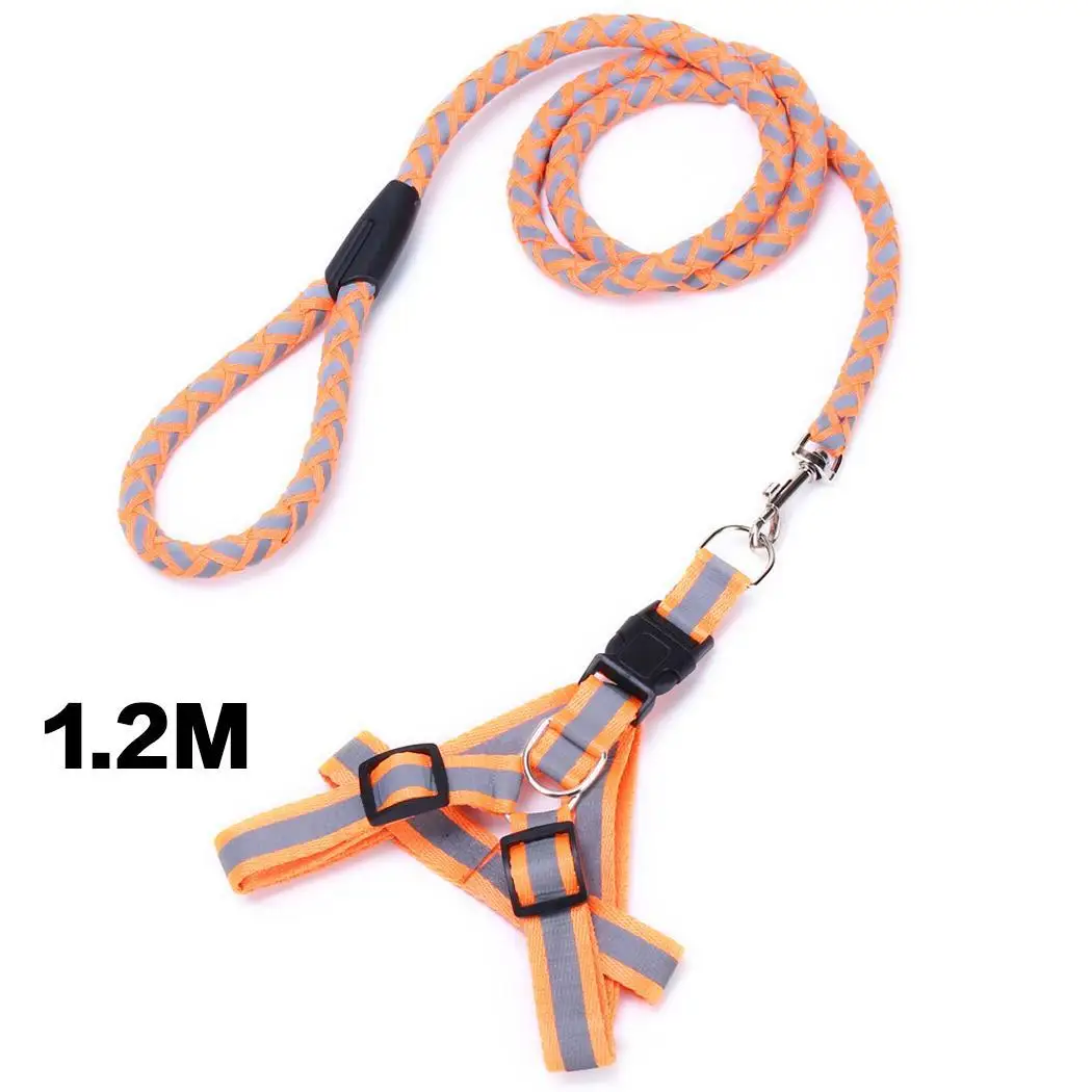 Nylon Dog LED Light Harness Pet Blue Black Green Orange Red Collar Casual Vest Pulling Rope | Дом и сад