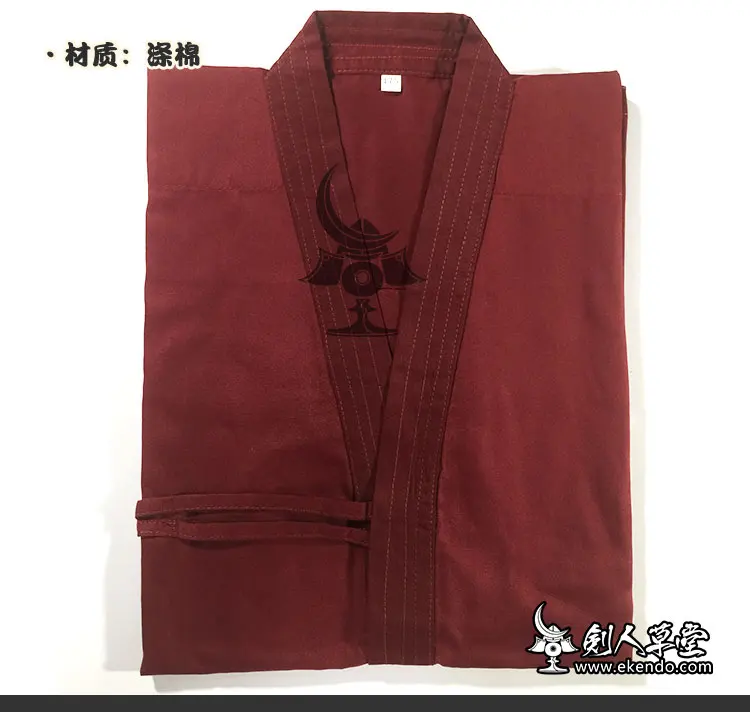  IKENDO KG007 красная холщовая форма Kendo Kendogi цвет фиксированный 30% хлопок 70% полиэстер