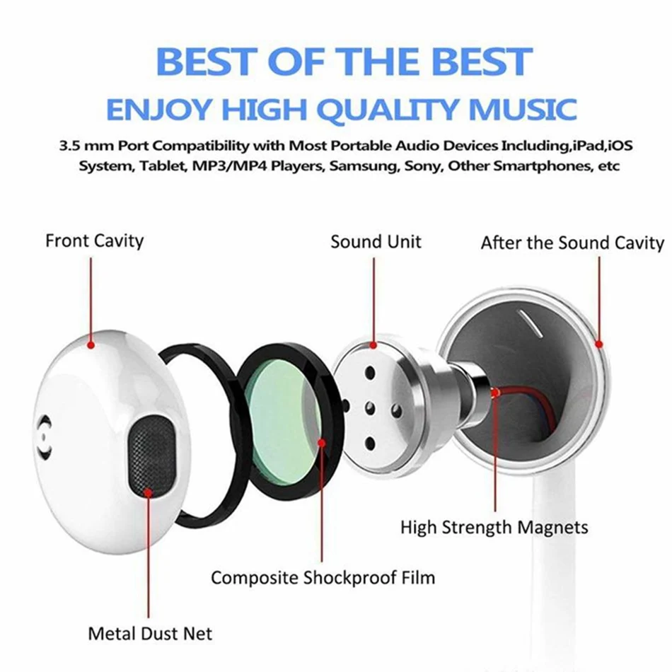 Официальные оригинальные наушники для iPhone X XR XS Max 7 8 11 pro стерео проводные наушники с микрофоном спортивные наушники Hi-Fi наушники