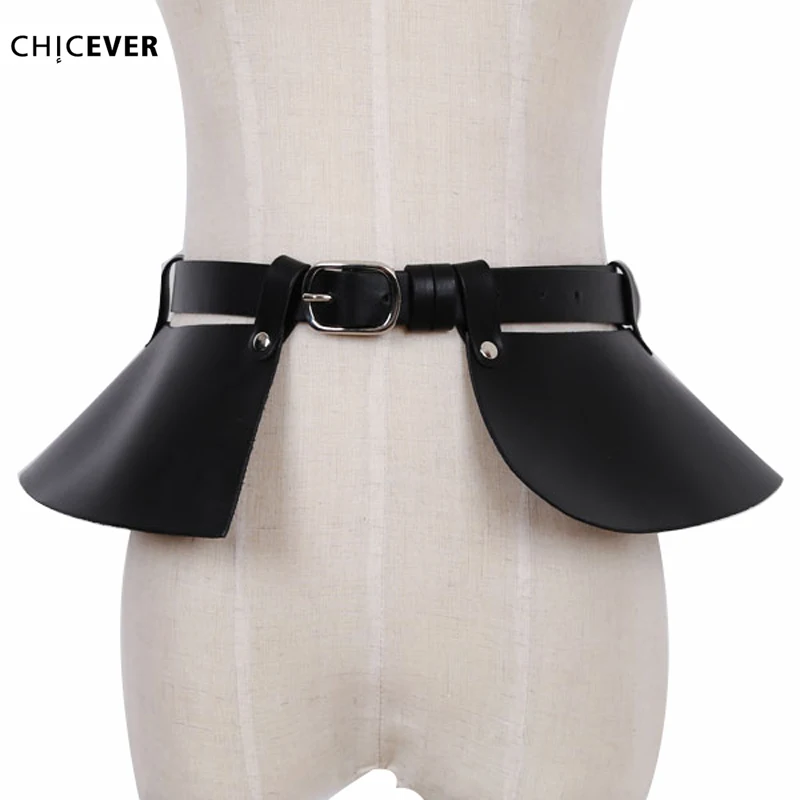 

[CHICEVER] unique dual use removable designer belt women PU leather belt fashion