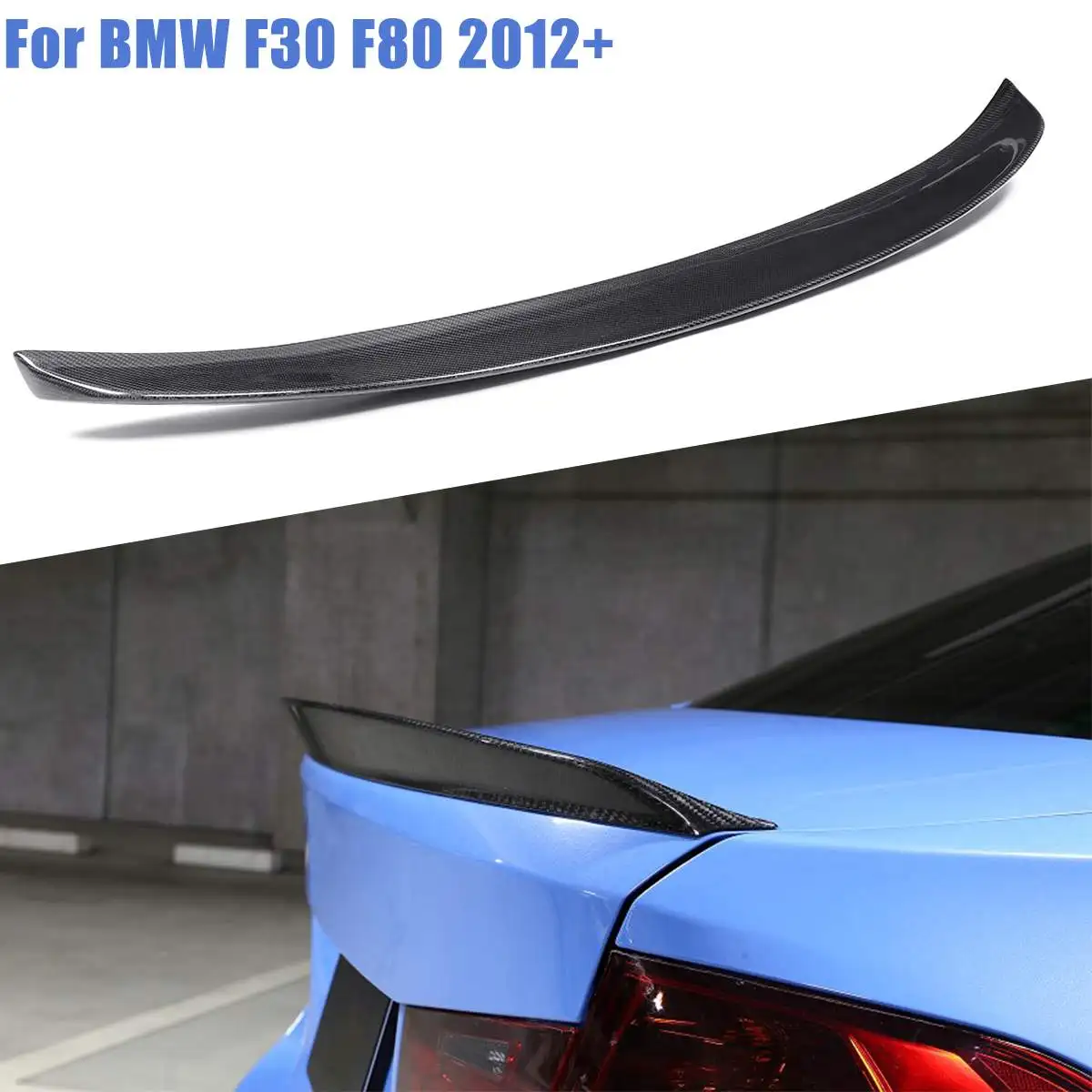 

3D Style Full Real Carbon Fiber Rear Trunk Spoiler Wing Fits For BMW F30 F80 2012 2013 2014 2015 2016 2017 2018 Auto Part