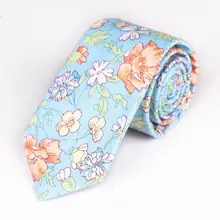Новинка, хлопковый галстук с принтом, унисекс, европейский и американский цветочный сад, небольшой свежий галстук, Женский Галстук, модная индивидуальность