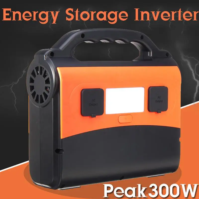 300W Max 46800mAh Inverter Portable Solar Generator Modified sine wave Power Supply USB LCD Display Energy Storage Outdoor