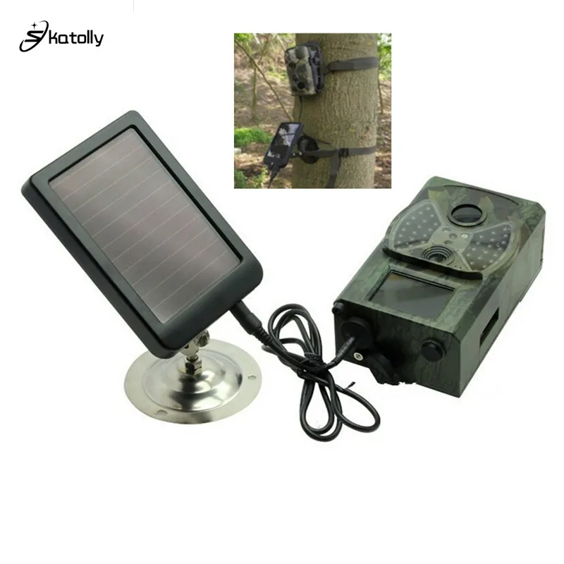 Prix Skatolly chargeur de panneau solaire extérieur US EU prise chasse Trail chargeur de caméra pour Suntek HC 300M HC300 HC 500m caméra de chasse