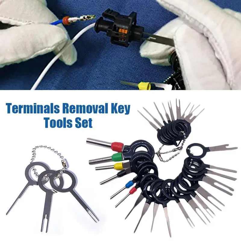 

26/21/11/8PCS Terminal Removal Tools Car Electrical Wiring Crimp Connector Pin Extractor Kit Car Repair Hand Tool Set Plug key