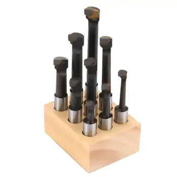 

9pcs 12mm F1 Shank Set Boring Bar Set Kit Carbide Tipped Bars Machine Boring Tool Holder Parts Accessories