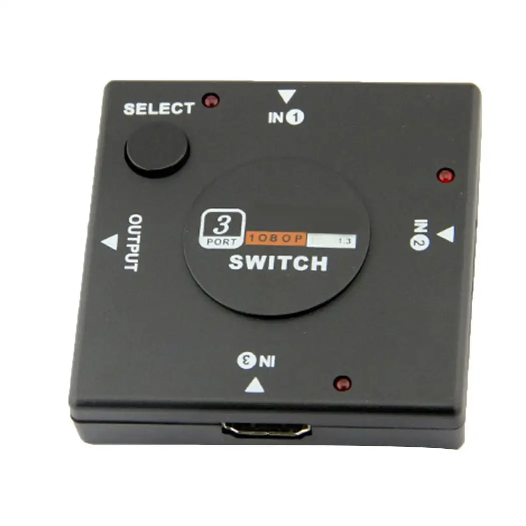 

Mini Switcher Definition Video 3 Port HD Multimedia Interface Switch Splitter Black