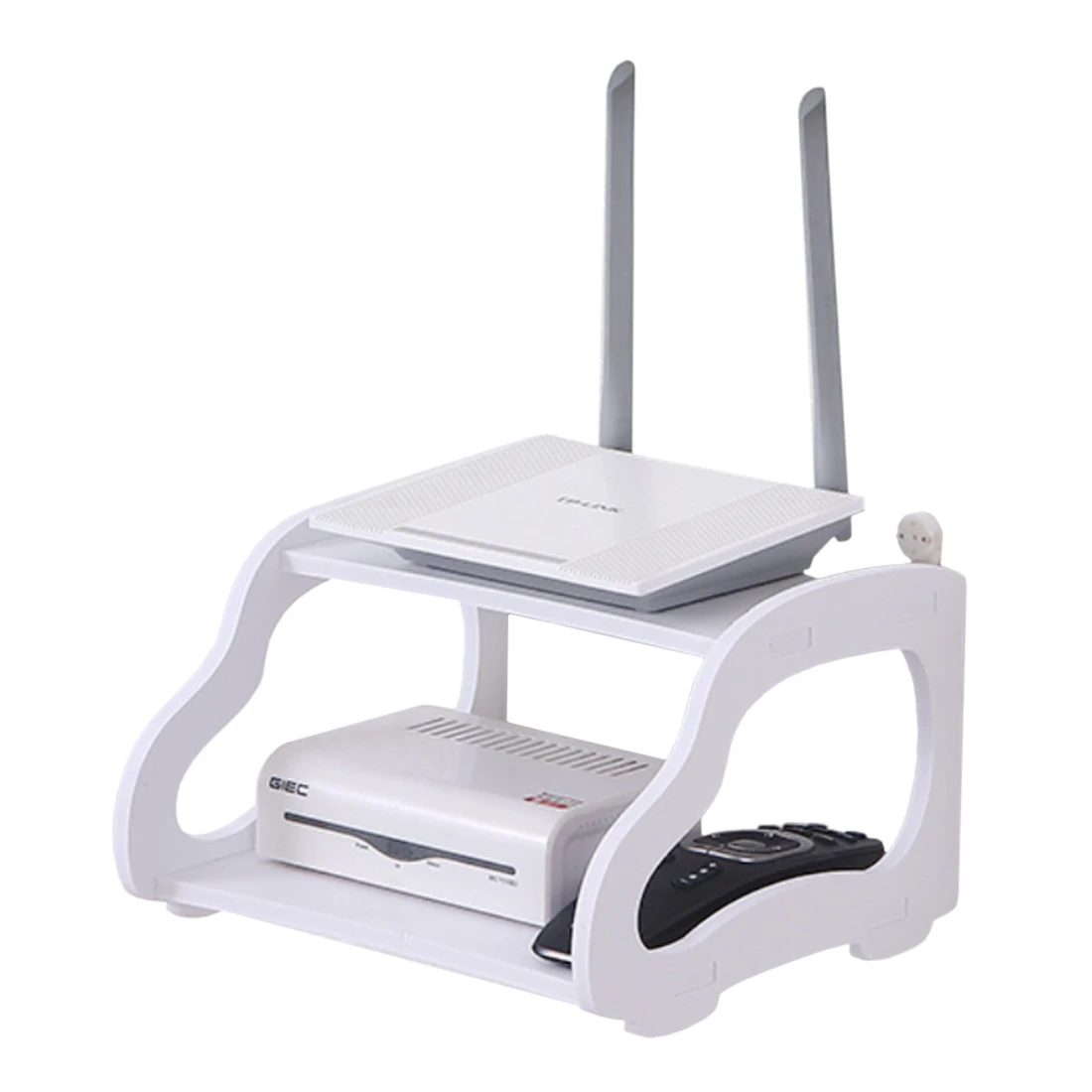 الإبداعية لاصق تخزين الرف الجدار شنقا مجموعة أعلى حامل الصندوق مجلة Oganizer للمنزل صحيفة تخزين رف السيارة الأبيض