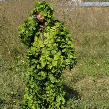 

Outdoor Hunting Bird Watching Jungle Leaf Camouflage Ghillie Suits Light Cs Shooting Training Breathable Tops Pants Set Clothing