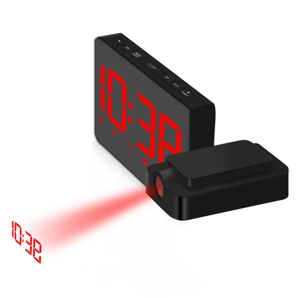 USB проекционный будильник светодиодный дисплей цифровые часы с вращающимся