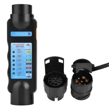 

12V 7Pin/13Pin Towing Light Wiring Cable Circuit Plug Socket Tester for Auto Trailers Plastic Material New arrives