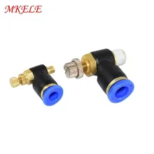 SL Series4 6 8 10 12mm Fast Connection Air Tube Fittings Valve Throttle Valve M5/ 1/8 SL Series4 6 8 10 12mm Fast Connection Air Tube Fittings Valve Throttle Valve M5/ 1/8