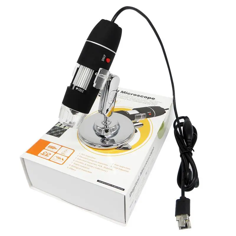 

2-in-1 500X/1000X LED Electronic Microscope Digital Microscope Usb Professional Mount+ Tweezers Magnification Measure