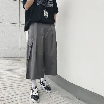 

Summer New Pants Men Fashion Solid Color Straight Casual Pants Man Streetwear Trend Wild Hip Hop Loose Joggers Sweatpants