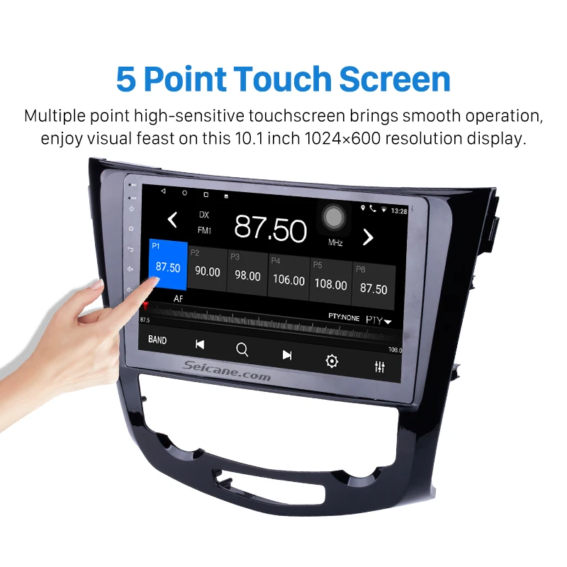 Top Seicane 2din Android 8.1 10.1" Bluetooth GPS System 1080P 4core Car Radio For 2014 Nissan QashQai X-Trail support WiFi TPMS OBD 2