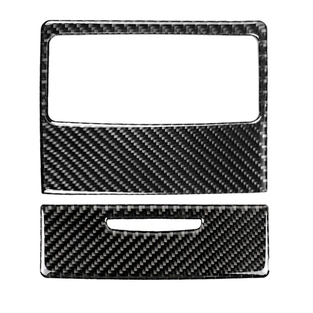 

2PC Carbon Fiber Car Rear Air Conditioning Outlet Panel Frame Trim Decoration for BMW E90 3 Series 2005-2012 320i 325i Car Sty