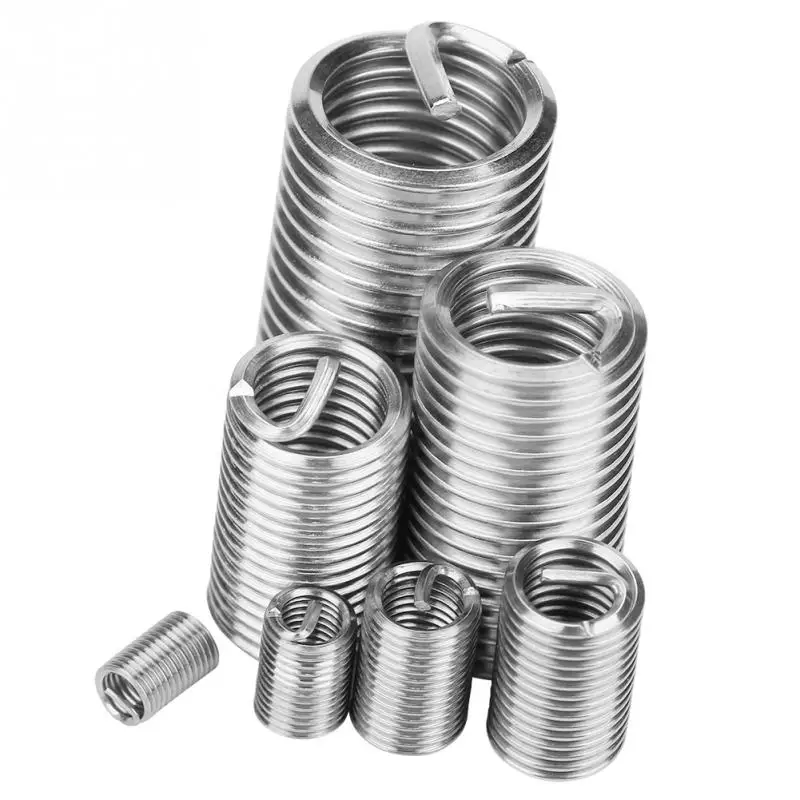 Ochoos M4-M12 Threaded Insert Assortment Kit Stainless Steel SS304 Coiled Wire Insert Helical Screw Thread Inserts 55Pcs Ochoos M4-M12 Threaded Insert Assortment Kit Stainless Steel SS304 Coiled Wire Insert Helical Screw Thread Inserts 55Pcs