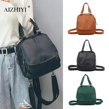 

Fashion Women Backpack High Quality Youth Leather Backpacks for Teenage Girls Multifunction Travel School Shoulder Bag