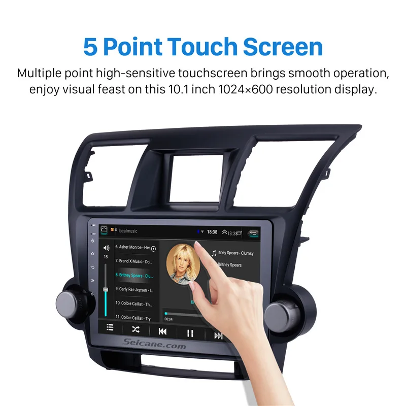 Perfect Seicane 10.1 inch Android 8.1 In Dash Bluetooth GPS Navigation System for 2014 2015 Toyota Highlander with HD 1024*600 Touch SWC 2 Perfect Seicane 10.1 inch Android 8.1 In Dash Bluetooth GPS Navigation System for 2014 2015 Toyota Highlander with HD 1024*600 Touch SWC 2