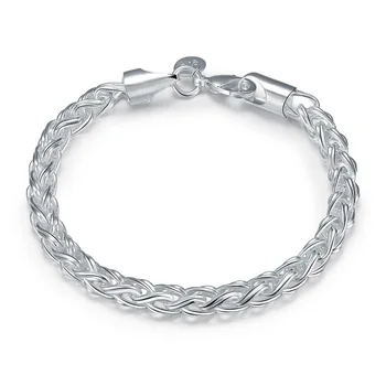 

S925 Sterling Silver Color Bracelets Bileklik Bizuteria Jewelry Kehribar for Women Pulseira Feminina Bracelets Dropshopp