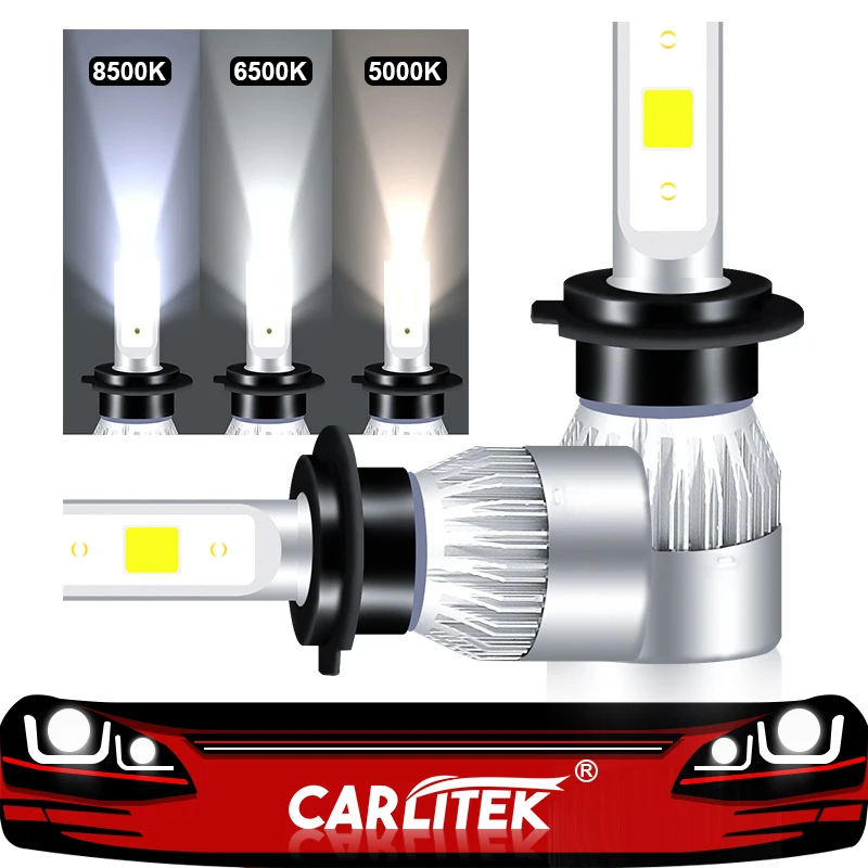 CARLitek 12 V 24 Авто огни мини H7 8500 K 6500 5000 светодиодная Автомобильная Лампа переднего
