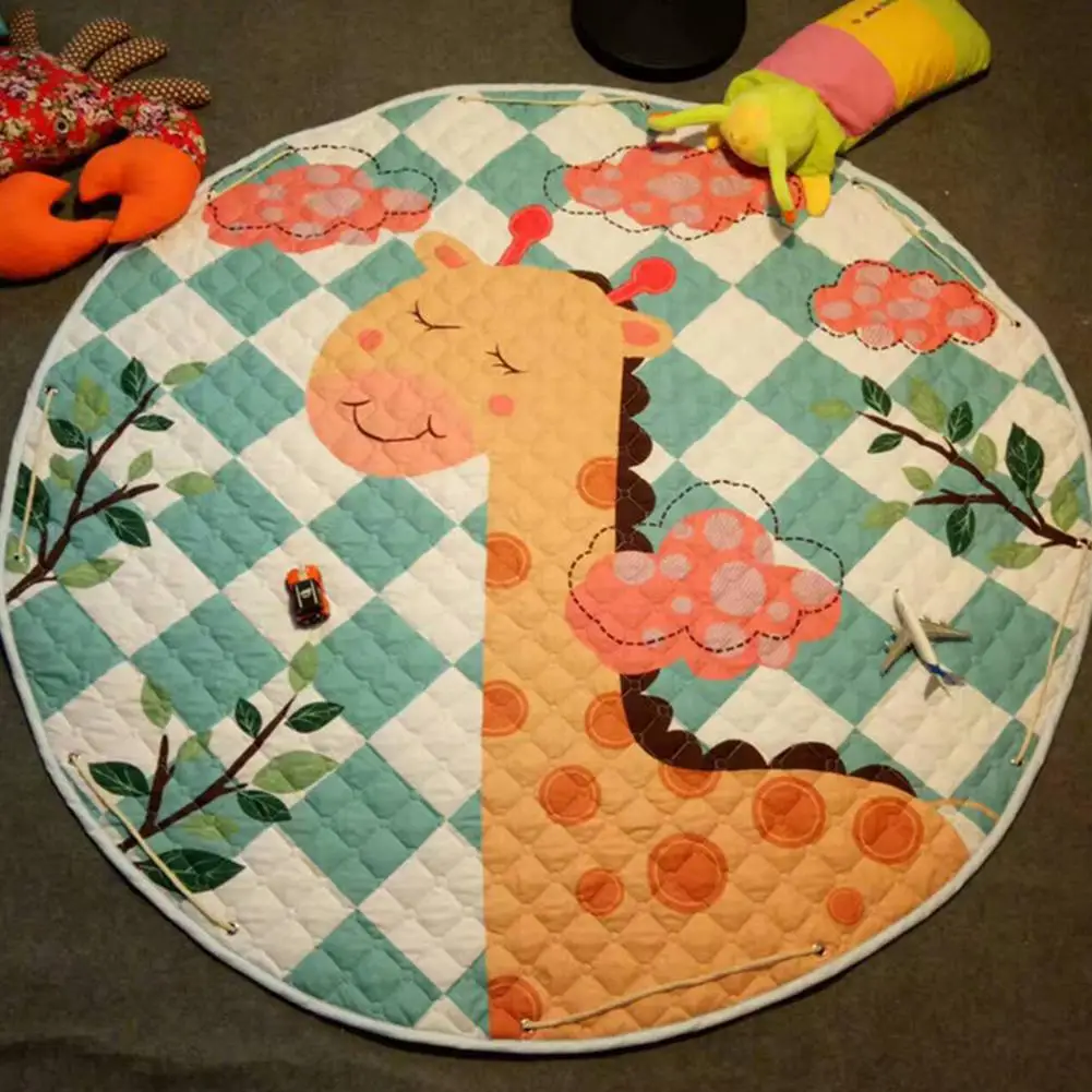

Kids Playing Mat Toys Road pattern infant Bag Mats Portable Kid Carpet Triangle Play Mat Toddler Collection Storge Bag
