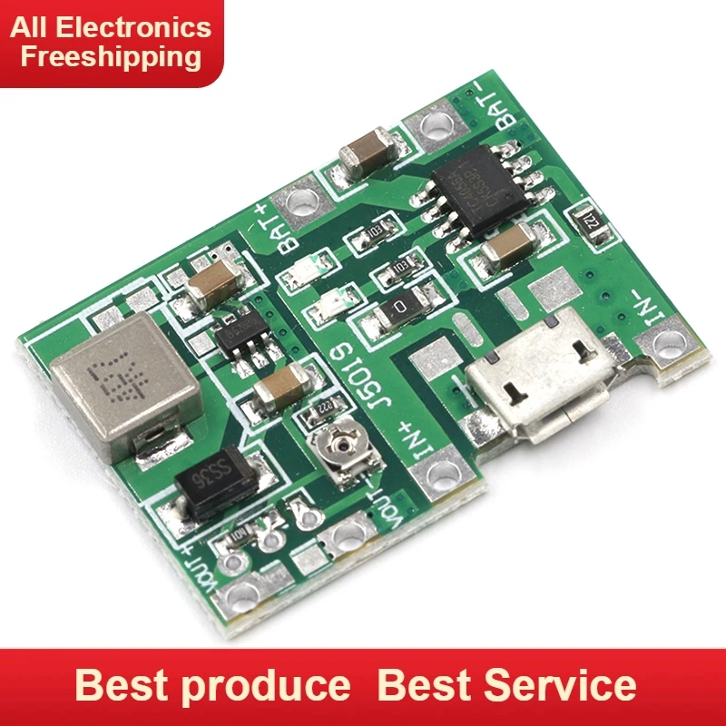 

NEW Lithium Li-ion 18650 3.7V 4.2V Battery Charger Board DC-DC Step Up Boost Module TP4056 DIY Kit Parts