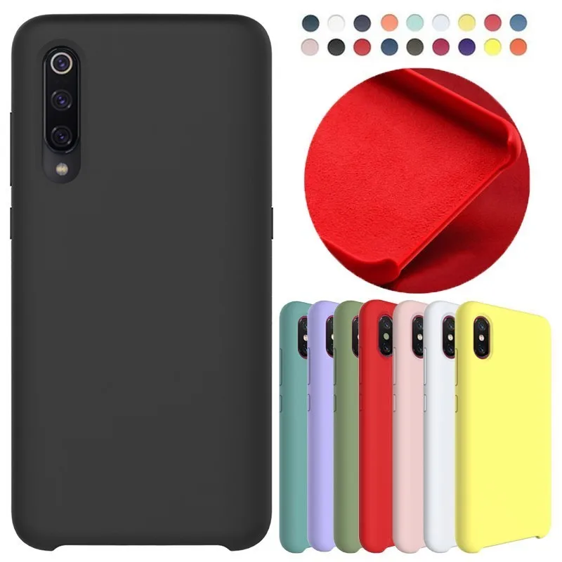 

Original official Style Silicone Phone Cases For Xiaomi Mi9 Mi 9 Soft Liquid silicone Back Cover Capa For Xiaomi 9 Case