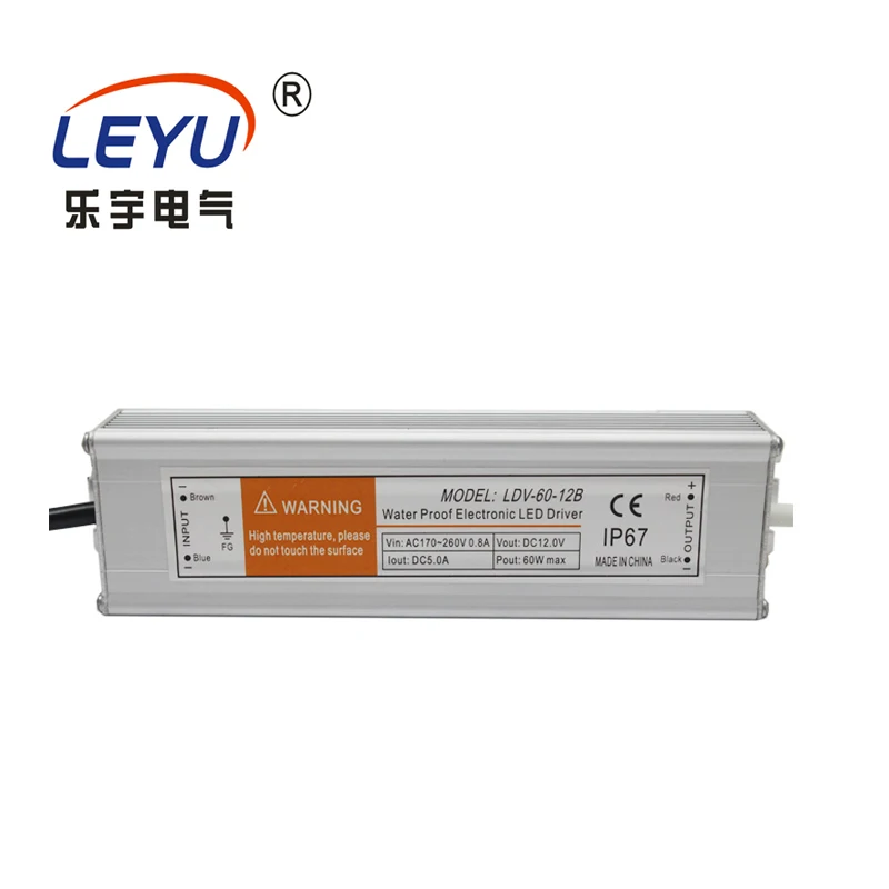 

60W 12V LED Waterproof Switching Power Supply With CE RoHS Certification LDV-60