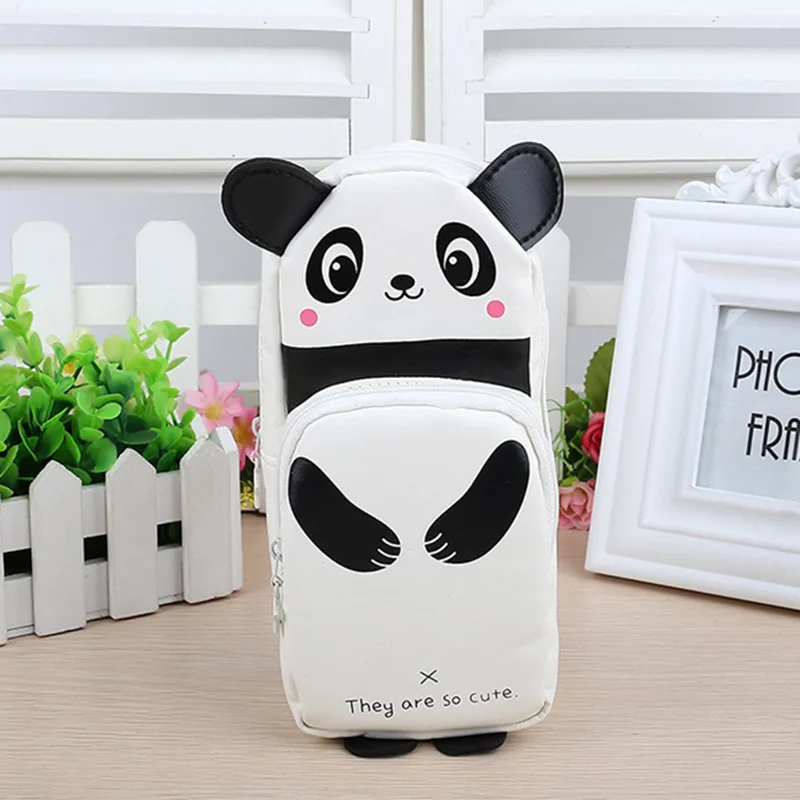 Пеналы для карандашей с изображением животных панды kawaii школьные сумки pencilcase