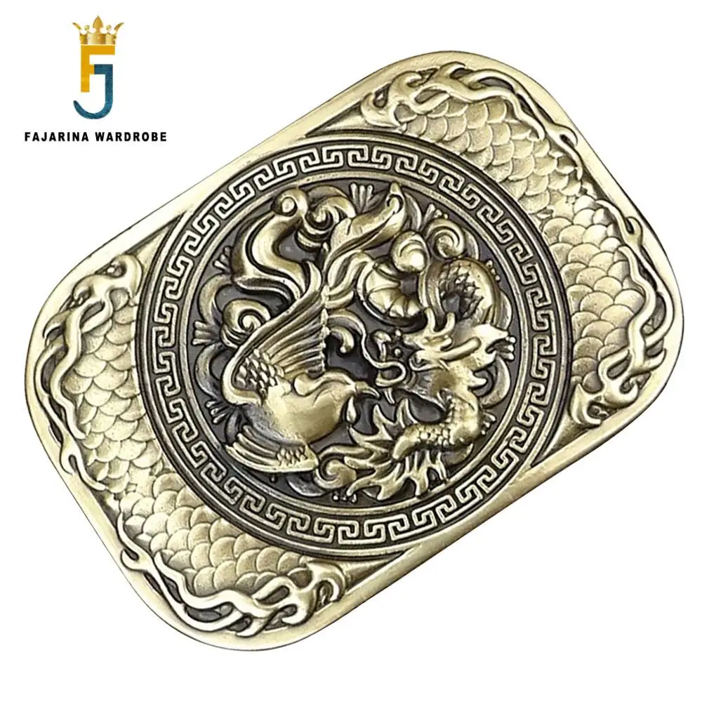 Мужская пряжка для ремня FAJARINA уникального дизайна с китайским драконом Ifeng