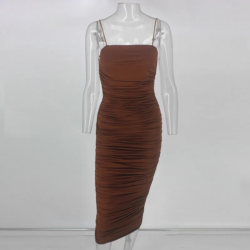 DRESSMECB и сексуальными тоненькими лямками вечерние платье для женщин Bodycon
