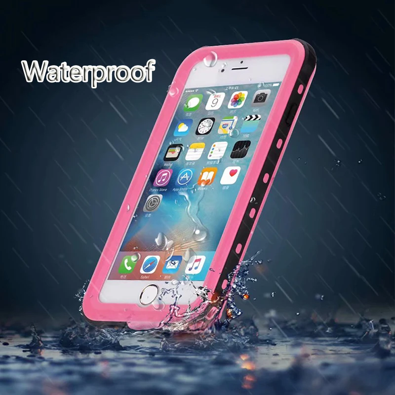Водонепроницаемый чехол для iPhone 6 6S 7 8 Plus 5 ярких цветов ударопрочный из