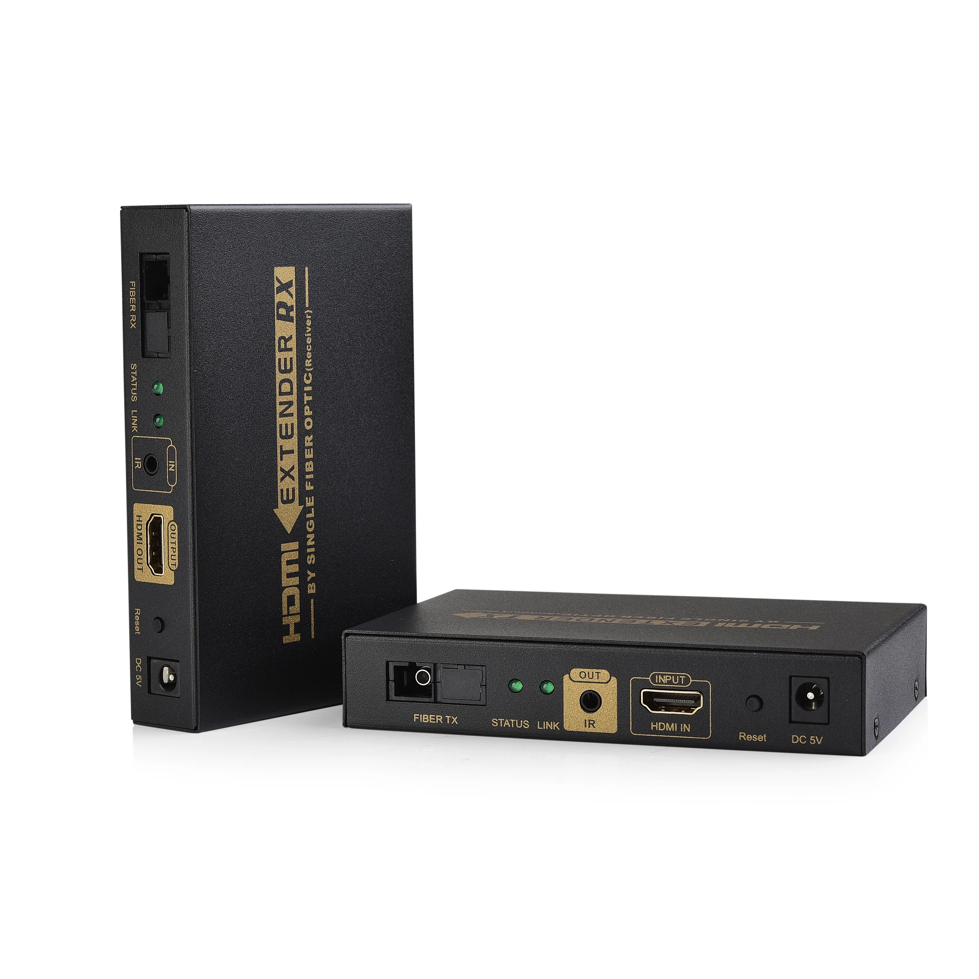 

HDMI Extender over IP Optical Fiber w/IR Single w/Transmitter and Receiver Up to 12.4 Miles/20KM, 1080p