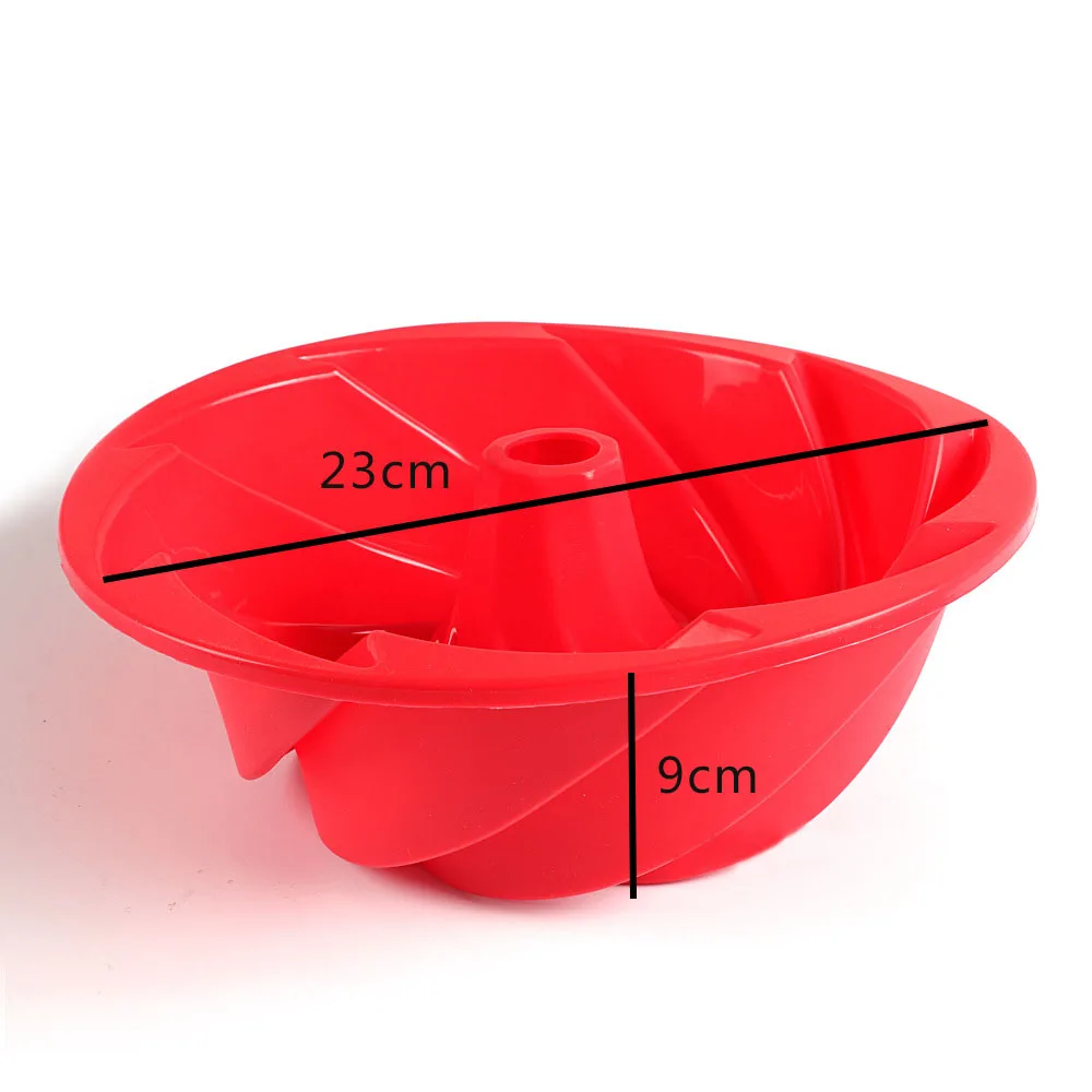 Big Swirl Shape Silicone Butter Cake Mould Baking form Tools For Cake Mold Bakery baking dish Bakeware