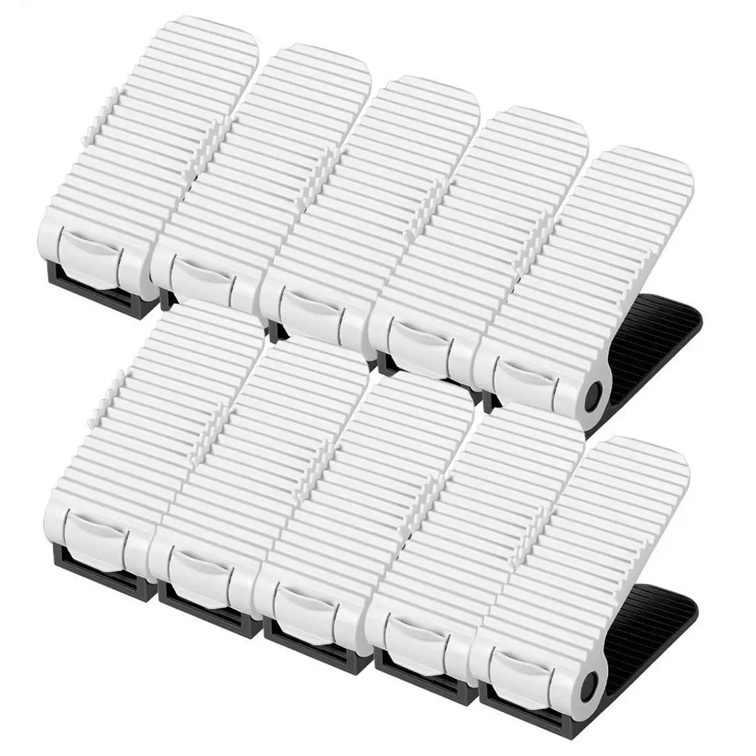 

10x Adjustable Shoe Slots Organiser Space Saver Free Shoe Storage Stacker Holder