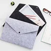 EZONE 1PC A4 High-Grade Felt Folder Veiled Button Design Large Capacity Envelope Document Bag Office File Organizer Bag 24*34cm ► Photo 2/6