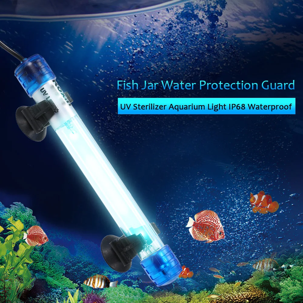 IP68 Водонепроницаемый AC110-220V 5 Вт 7 Вт 11 Вт УФ стерилизатор бактерицидная лампа Ультрафиолетовый фильтр светильник для аквариума