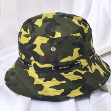 Военная камуфляжная шляпа-ведро для мужчин и женщин в стиле хип-хоп, рыбацкая шляпа для взрослых, Панама Боб, летняя шляпа для влюбленных
