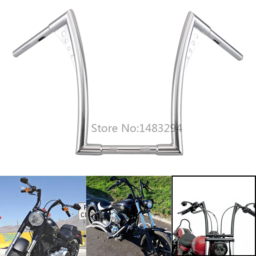 Motoecycle Custom Breezer Style Chrome Handlebar Thicken For Harley FLST FXST Sportster XL Models Any Application | Автомобили и