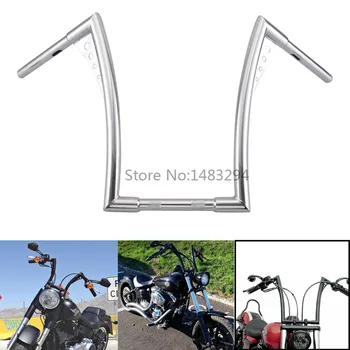 

Motoecycle Custom Breezer Style Chrome Handlebar Thicken For Harley FLST FXST Sportster XL Models Any Custom Application