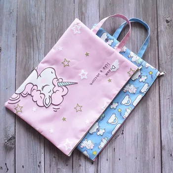 

Cute Unicorn Pencil Bags Kawaii Canvas Portable Pencil Case High Capacity Pen Bag For Kids Girls Gift School Supplies Stationery