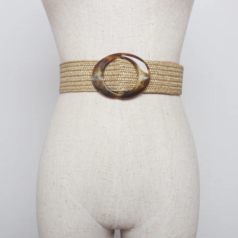 

2019Hot Sell New Womens Belt New Style Candy Colors Hemp Rope Braid Belt Female Belt For Dress Round Elastic Buckle Belt BZ29