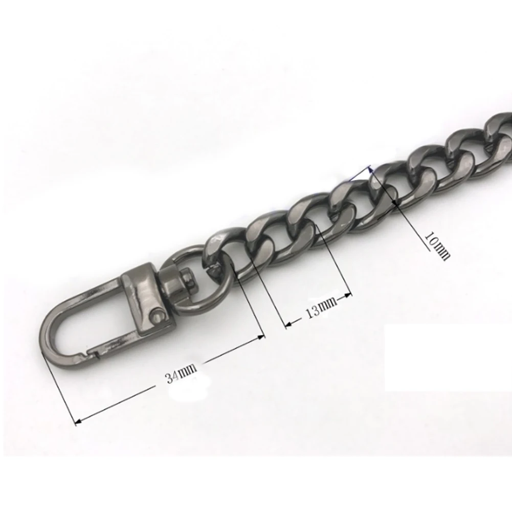  Ultralight Aluminum Chains DIY Gold Silver Gun bag strap 12mm Replacement Purse Chain Shoulder Bag  - 32968035731