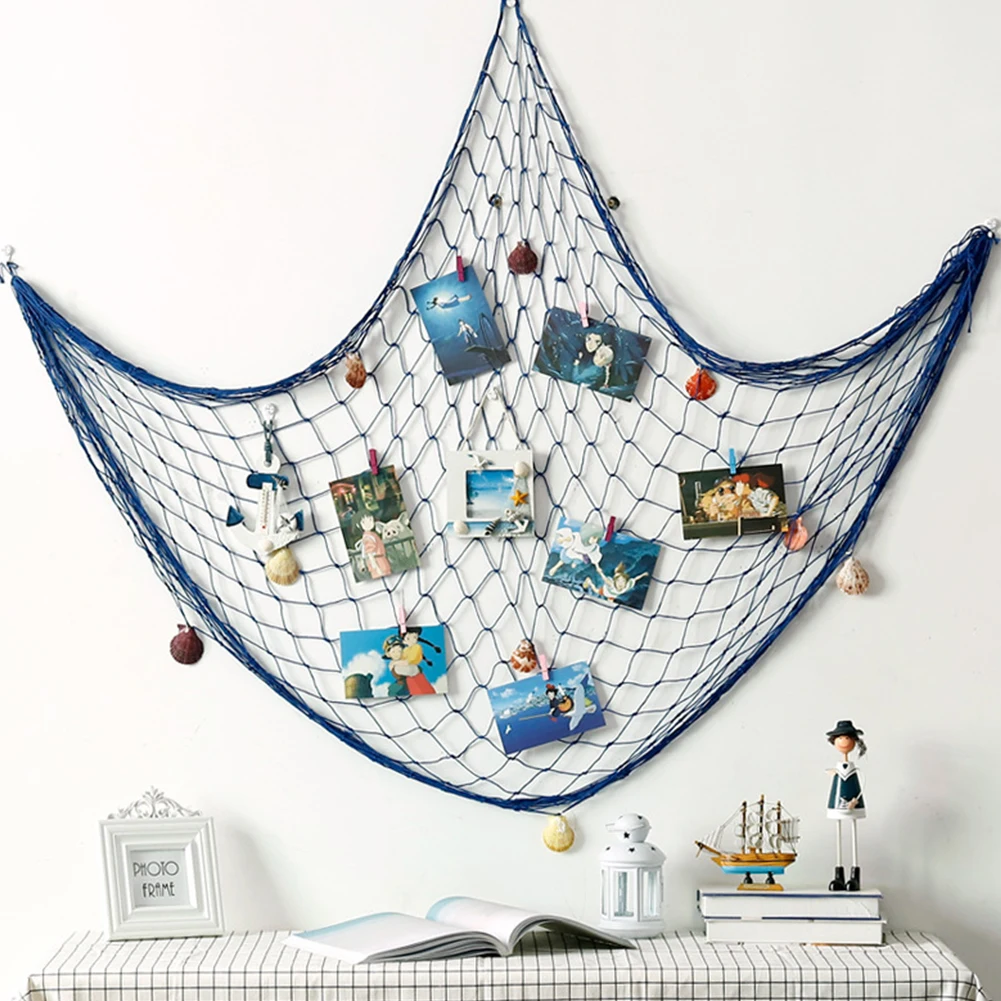 Fish Net Mediterranean Style Beach Home Photography Props Delicate Decoration 