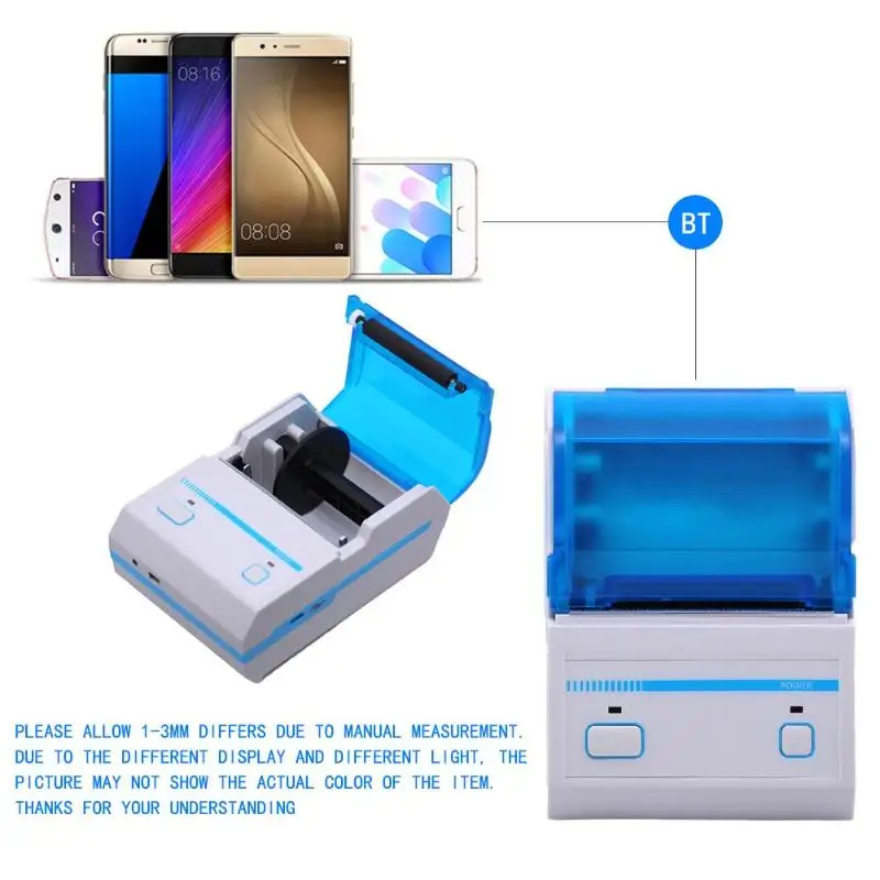 بلوتوث POS طابعة إيصالات حرارية الضغط الحساسة لاصق طابعة بلوتوث POS طابعة إيصالات حرارية الضغط الحساسة لاصق طابعة
