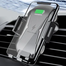 Автомобильное беспроводное зарядное устройство Qi для iPhone XR XS Max X интеллектуальный датчик быстрая Беспроводная зарядка USB беспроводной Автомобильный Держатель зарядного устройства