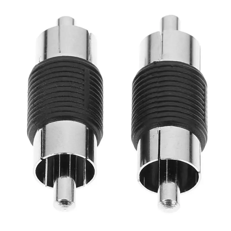 

2pcs/set Male to Male RCA AV Audio Video Plug Jack Extension Cable Connector Monitor Adapter Connectors Terminals